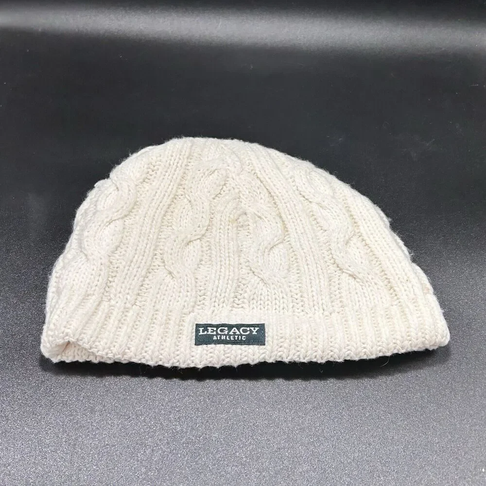 Mizzou Beanie Unisex One Size White Cable Knit Pull On Legacy Athletics